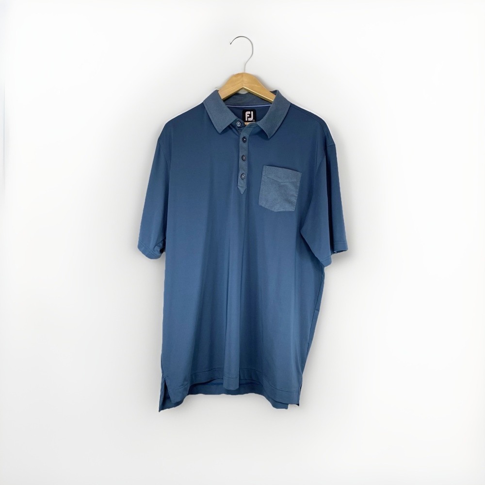 FootJoy FJ Shirt Men's Extra Large Blue Golf Performance Stretch Athletic Fit